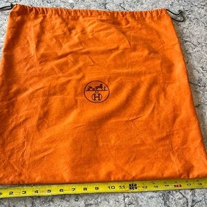 Authentic Hermes Paris orange Large HAC duster BAG